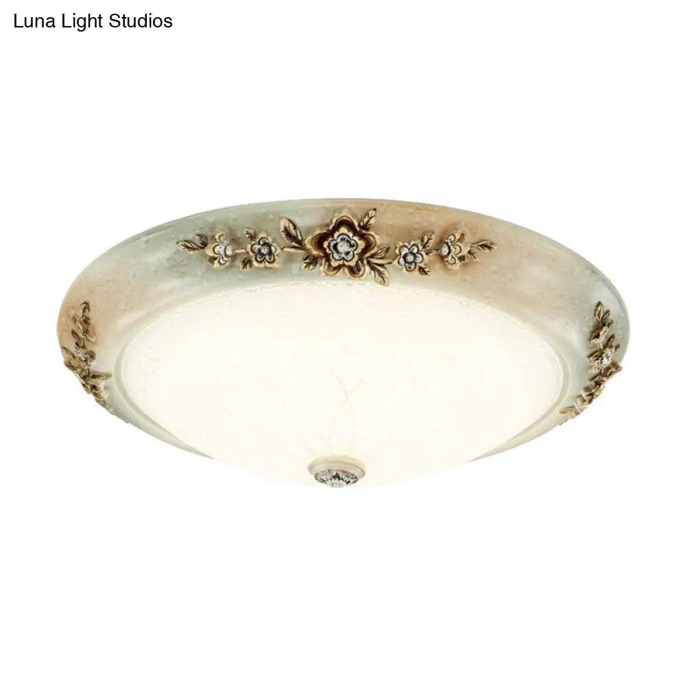 Traditional Led Dome Ceiling Light With Milky White Glass In 3 Sizes And 2 Temperatures -