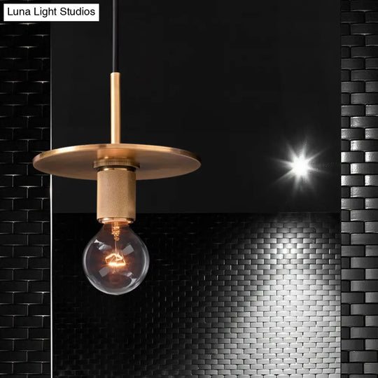 Traditional Metal Hanging Globe Light - Black/Brass/Chrome Finish Ceiling Suspension Lamp For Living