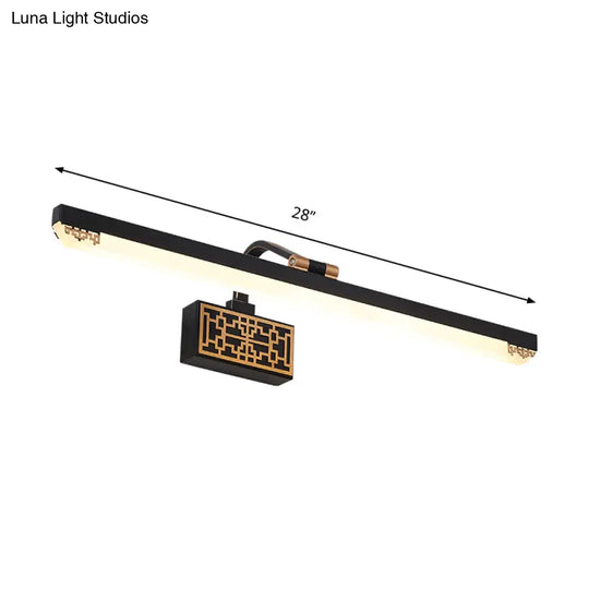 Traditional Metal Linear Led Vanity Light Fixture In White/Warm/Natural Multiple Sizes Available