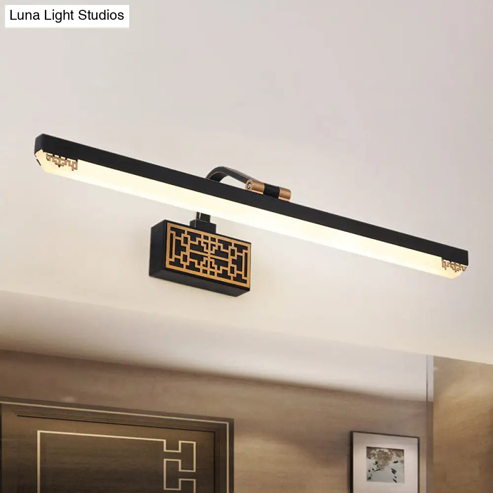 Traditional Metal Linear Led Vanity Light Fixture In White/Warm/Natural Multiple Sizes Available