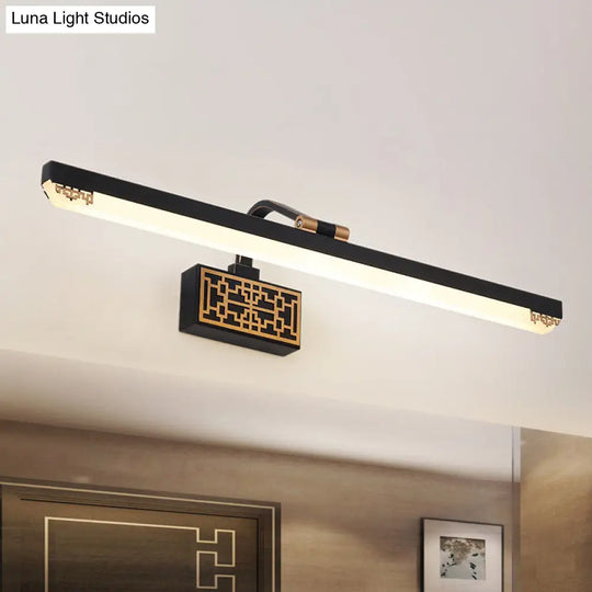 Traditional Metal Linear Led Vanity Light Fixture In White/Warm/Natural Multiple Sizes Available