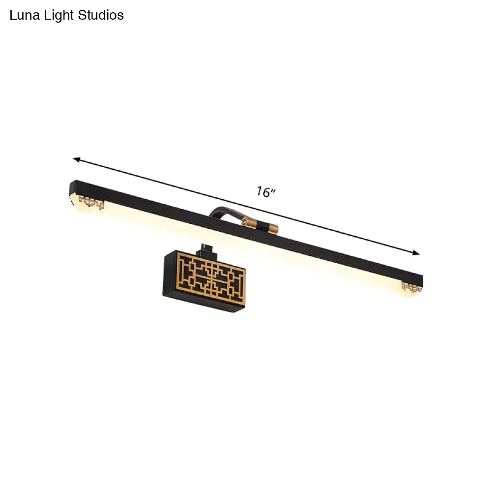 Traditional Metal Linear Led Vanity Light Fixture In White/Warm/Natural Multiple Sizes Available