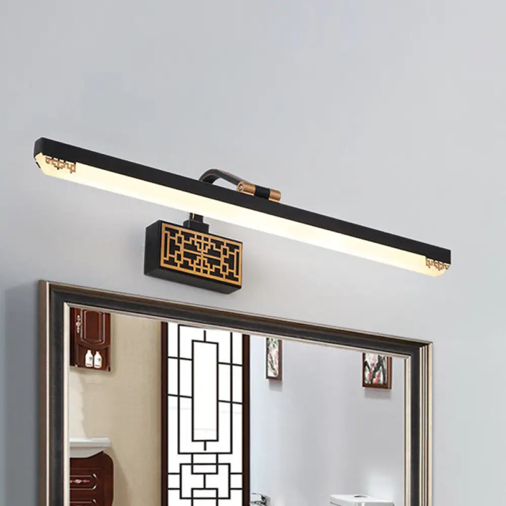 Traditional Metal Linear Led Vanity Light Fixture In White/Warm/Natural Multiple Sizes Available