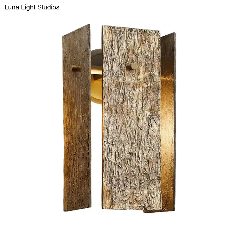 Traditional Metal Rectangle Wall Lamp - Brass Sconce Light Fixture For Hallway