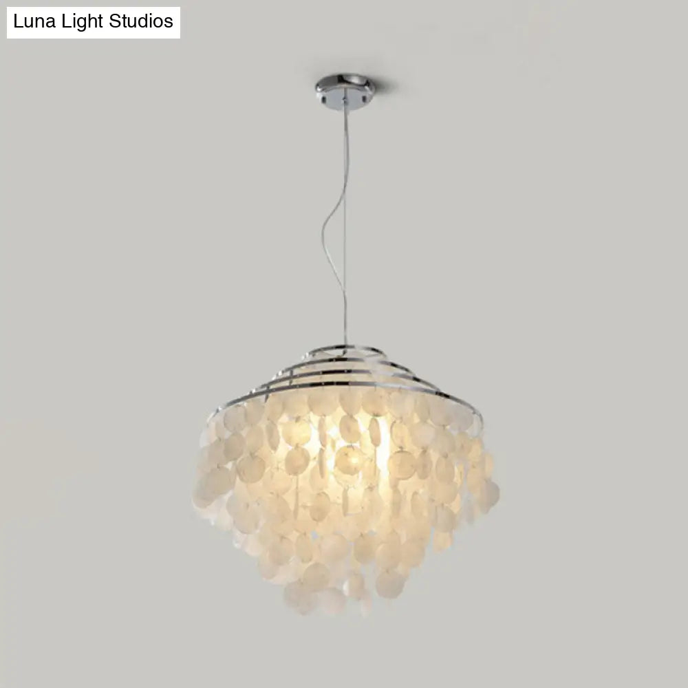 Traditional Shell Hanging Chandelier For Restaurant Ceiling Lighting