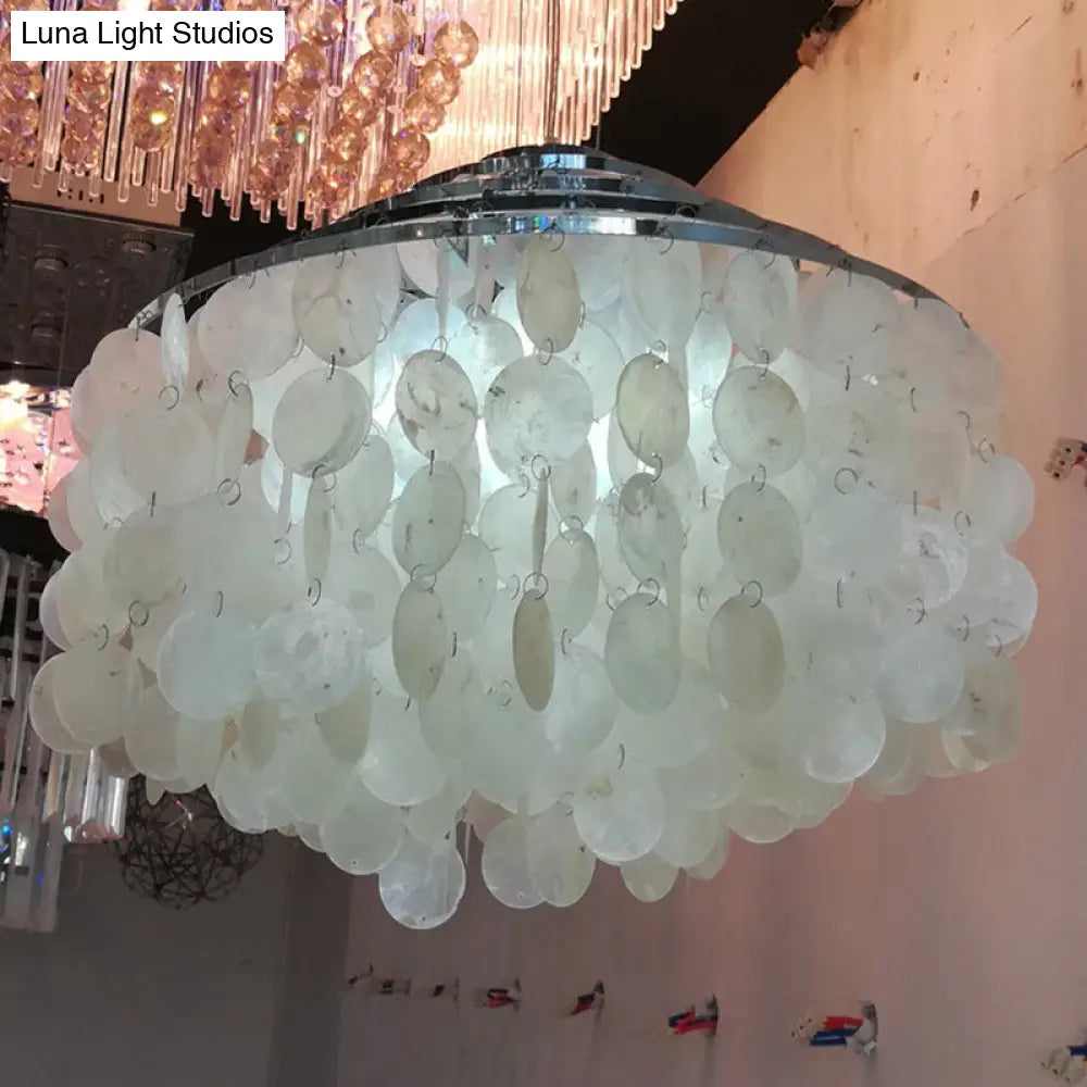 Traditional Shell Hanging Chandelier For Restaurant Ceiling Lighting