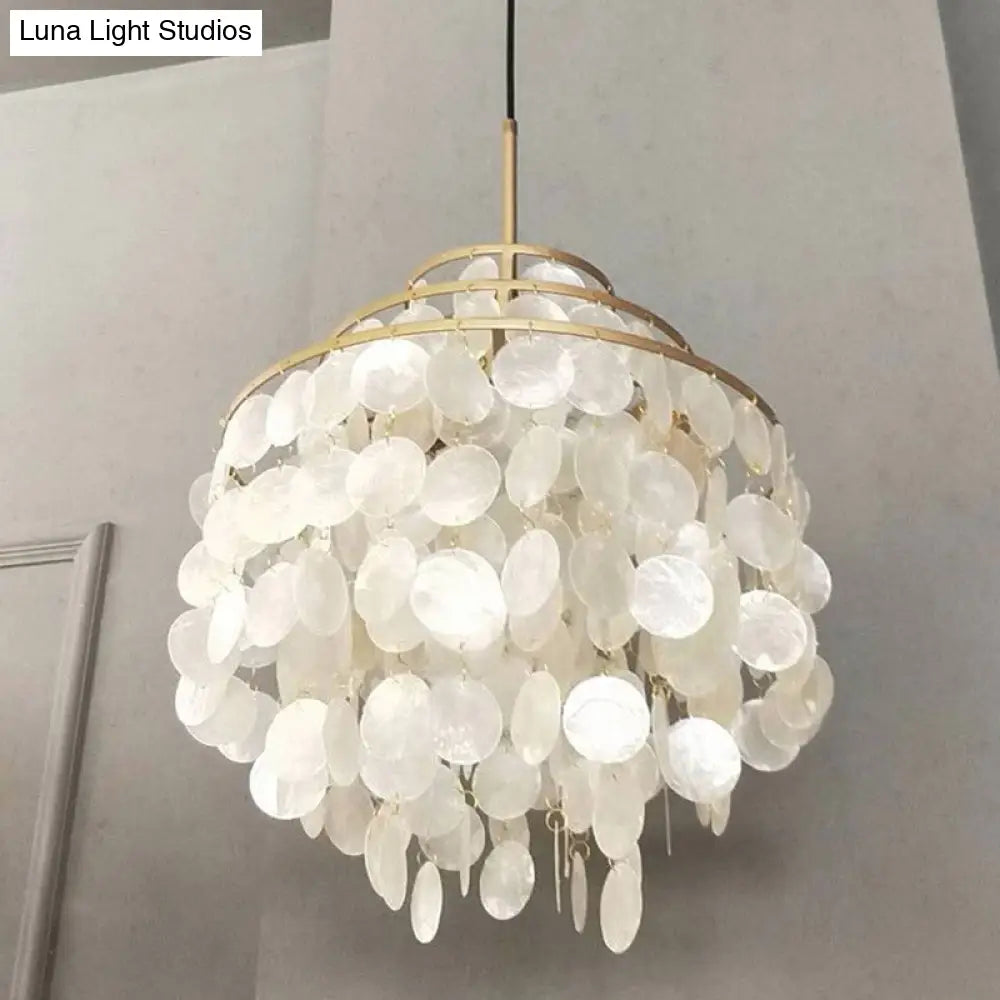 Traditional Shell Hanging Chandelier For Restaurant Ceiling Lighting