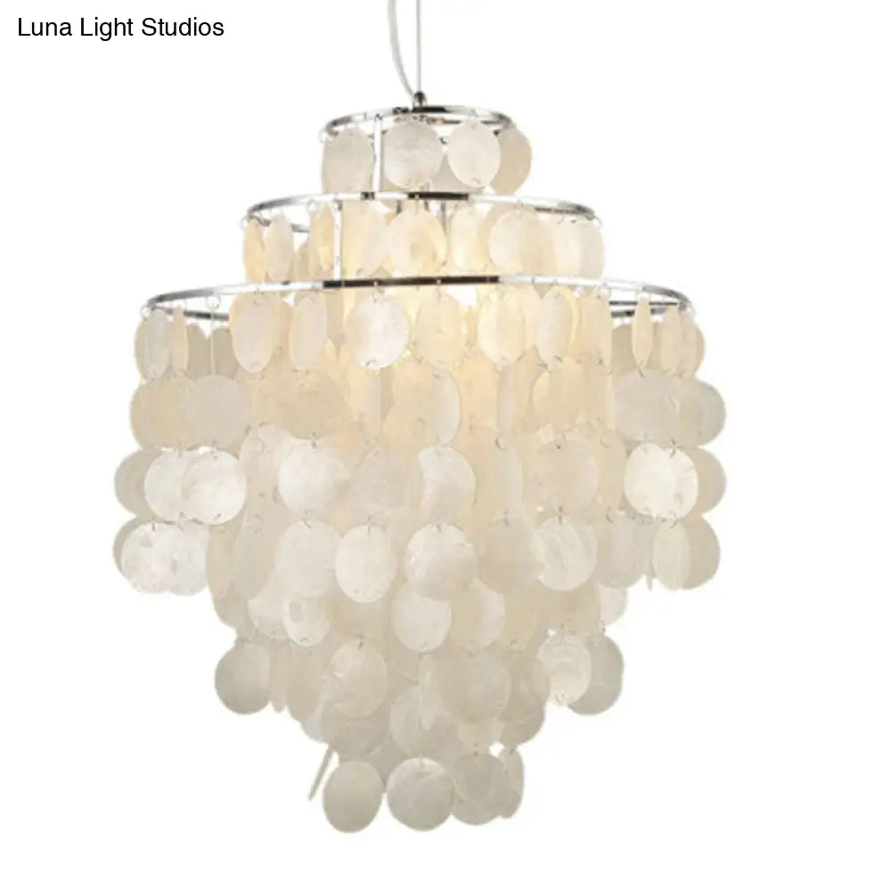 Traditional Shell Hanging Chandelier For Restaurant Ceiling Lighting