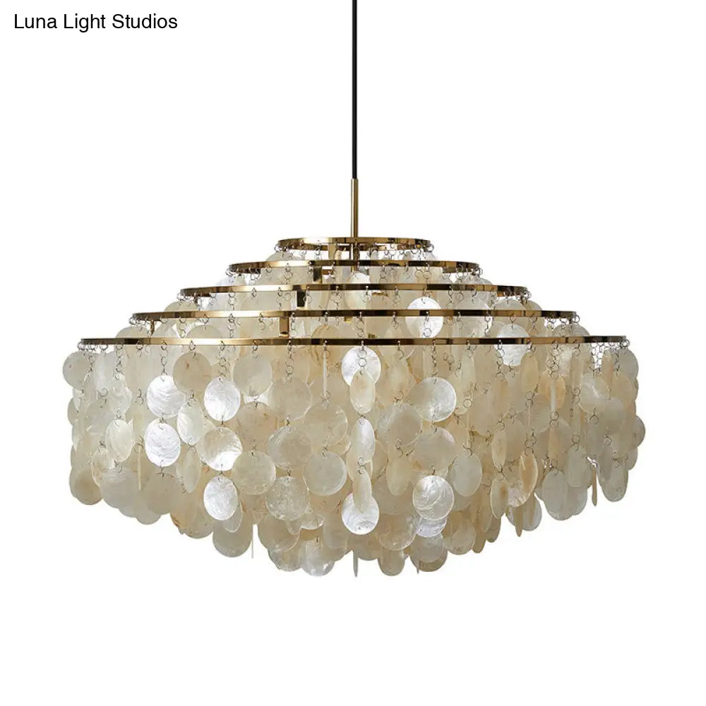 Traditional Shell Hanging Chandelier For Restaurant Ceiling Lighting