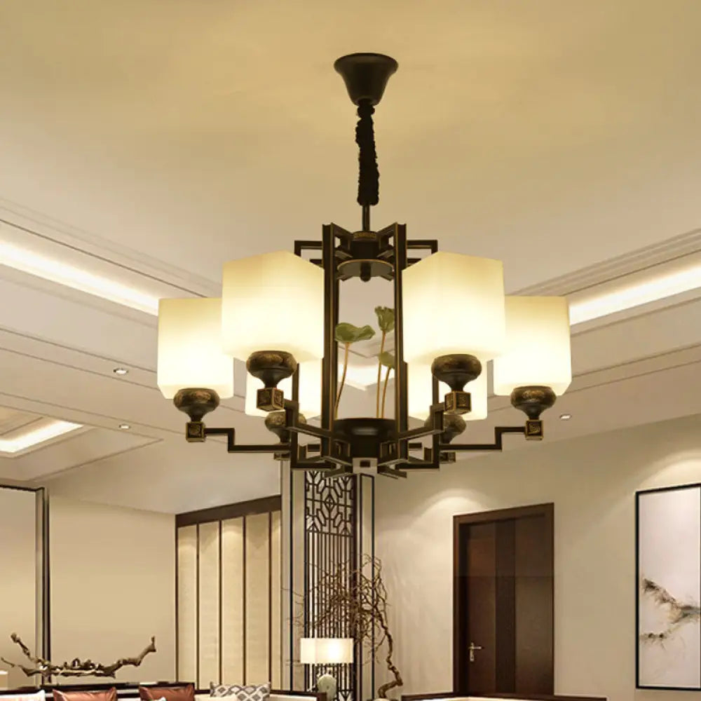 Traditional Style Black Metal Chandelier With 6/8/10 Lights - Dining Room Pendant Lighting 6 /