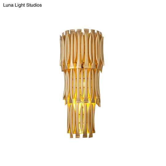 Traditional Style Gold Tiered Aluminum Sconce Light Fixture - 4/6 Lights Wall Mount Corridor