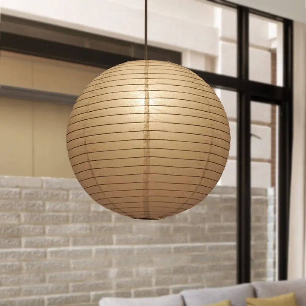 Traditional White Paper Lantern Pendant Lamp - 8.5’/11.5’/16.5’ Wide 1-Light Hanging