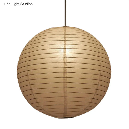 Traditional White Paper Lantern Pendant Lamp - 8.5’/11.5’/16.5’ Wide 1-Light Hanging Suspension