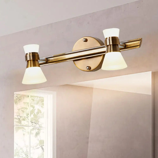 Traditionalist Metal Led Brass Wall Vanity Light In Warm/White 2 / Warm