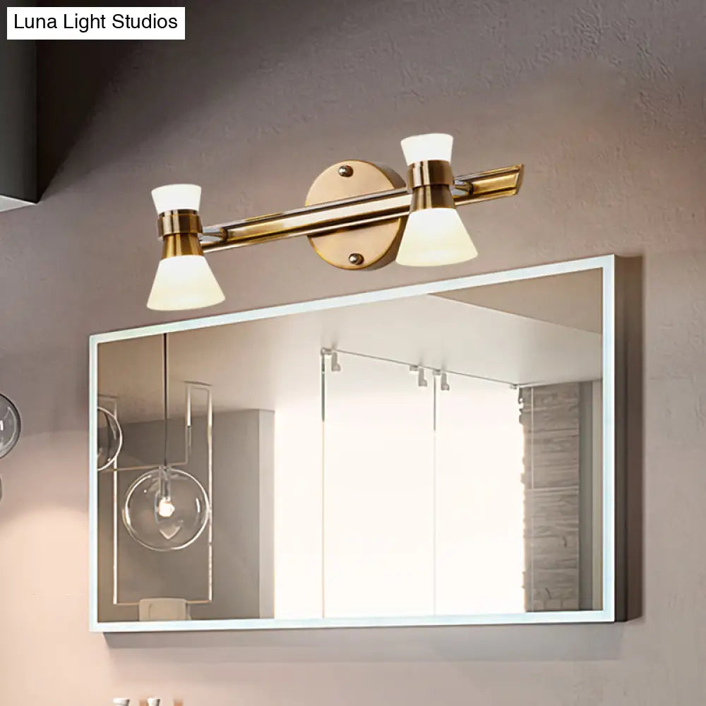 Traditionalist Metal Led Brass Wall Vanity Light In Warm/White