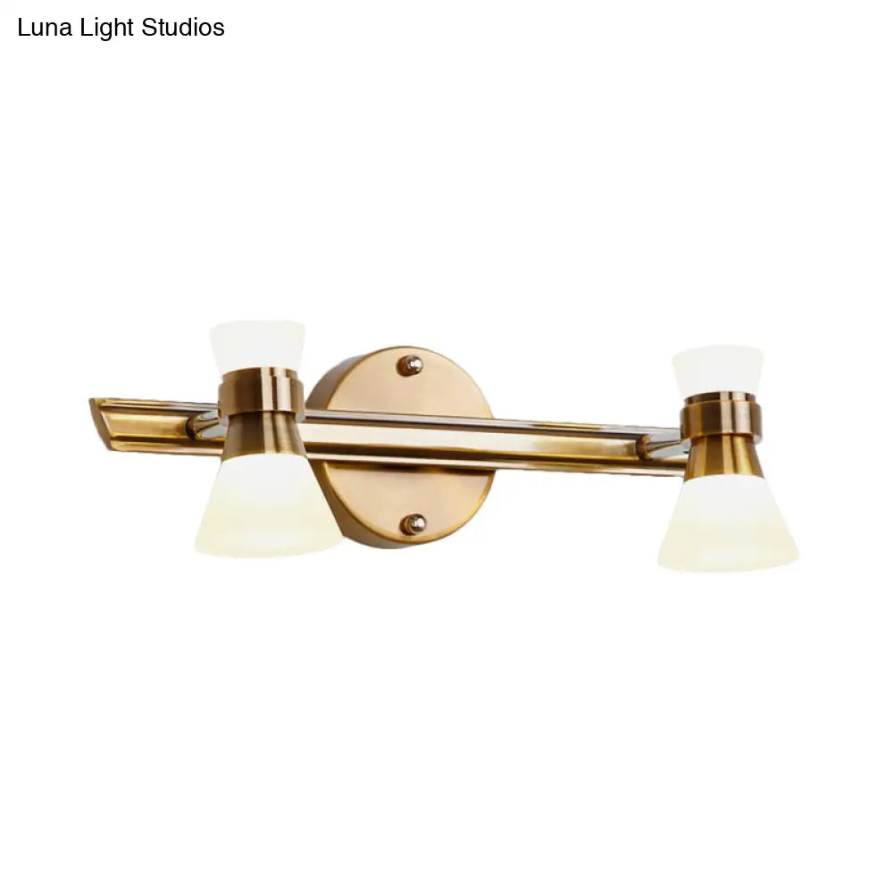 Traditionalist Metal Led Brass Wall Vanity Light In Warm/White