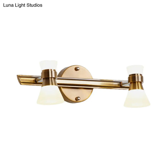 Traditionalist Metal Led Brass Wall Vanity Light In Warm/White