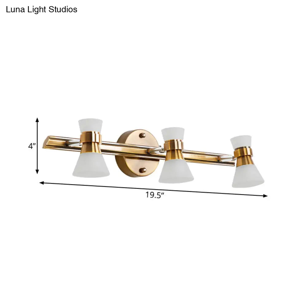 Traditionalist Metal Led Brass Wall Vanity Light In Warm/White