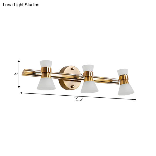 Traditionalist Metal Led Brass Wall Vanity Light In Warm/White