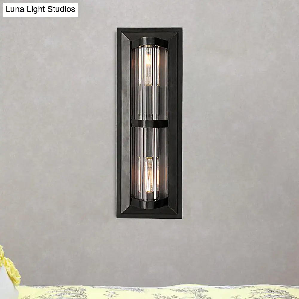 Traditionary Metal Tube Sconce Light With 2/3/4 Heads In Black/Gold Elegant Wall Lamp For Your