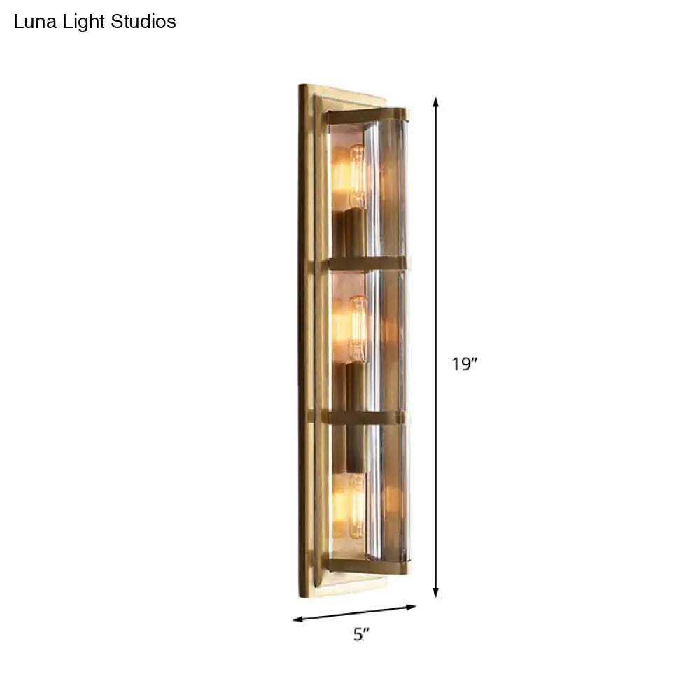 Traditionary Metal Tube Sconce Light With 2/3/4 Heads In Black/Gold Elegant Wall Lamp For Your