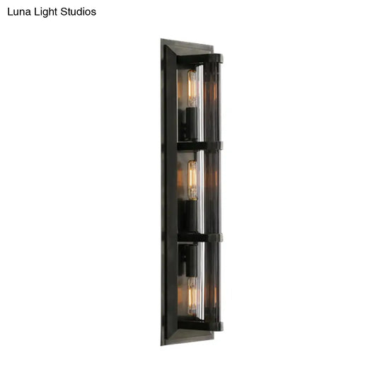 Traditionary Metal Tube Sconce Light With 2/3/4 Heads In Black/Gold Elegant Wall Lamp For Your