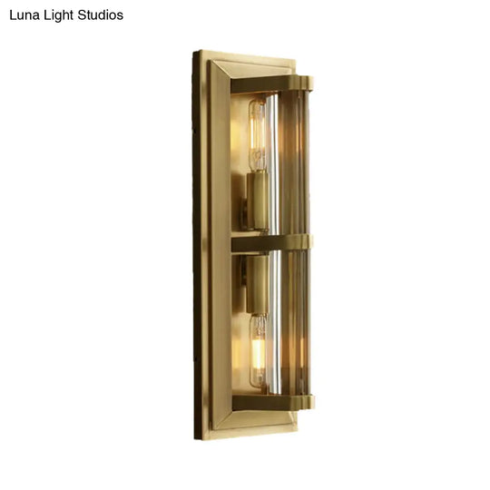 Traditionary Metal Tube Sconce Light With 2/3/4 Heads In Black/Gold Elegant Wall Lamp For Your