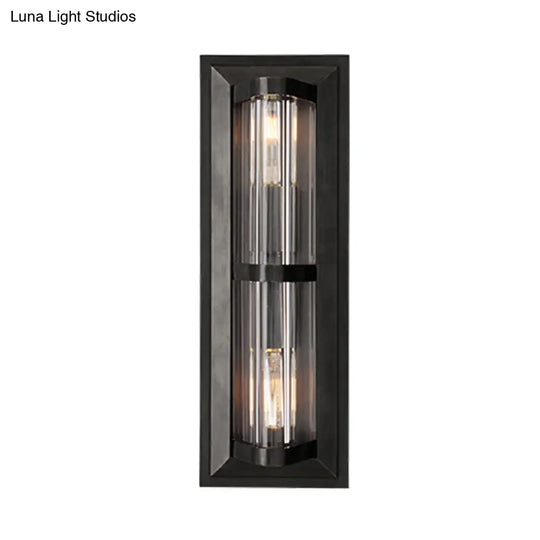 Traditionary Metal Tube Sconce Light With 2/3/4 Heads In Black/Gold Elegant Wall Lamp For Your