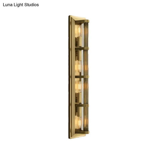 Traditionary Metal Tube Sconce Light With 2/3/4 Heads In Black/Gold Elegant Wall Lamp For Your