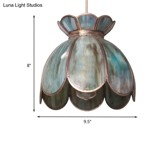 Traditionary Pewter Dome Pendant Light With 1 Bulb For Living Room - 9.5/10.5 Wide