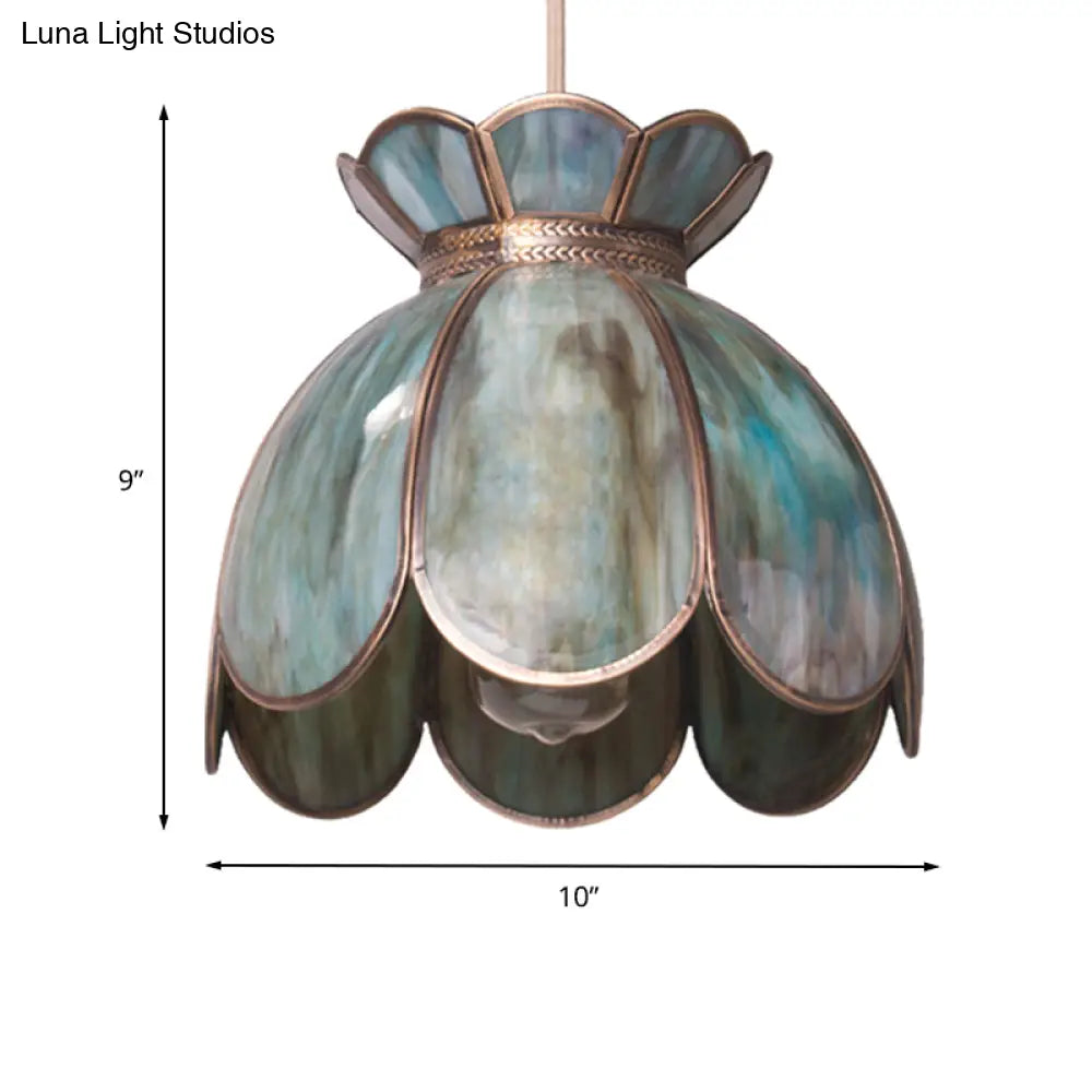 Traditionary Pewter Dome Pendant Light With 1 Bulb For Living Room - 9.5/10.5 Wide