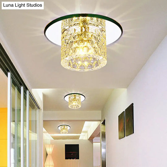 Transform Your Corridor: Simplicity Meets Elegance With Cylindrical Led Flush Ceiling Light Fixture