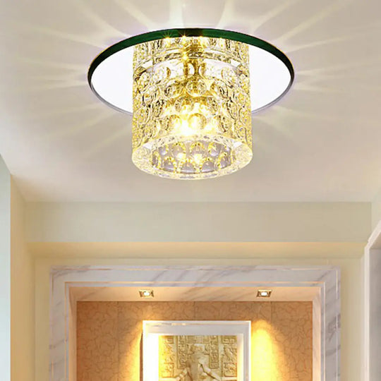 Transform Your Corridor: Simplicity Meets Elegance With Cylindrical Led Flush Ceiling Light Fixture