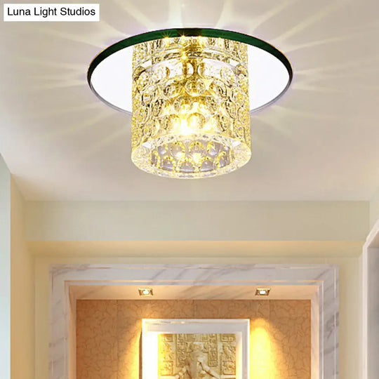 Transform Your Corridor: Simplicity Meets Elegance With Cylindrical Led Flush Ceiling Light Fixture