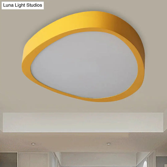 Triangle Acrylic Shade Led Flush Mount Ceiling Light In Warm/White 14/18/21.5 Long For Living Rooms
