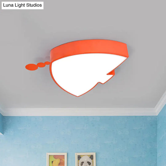 Triangle Fish Kids Play Room Orange Led Cartoon Ceiling Light Fixture