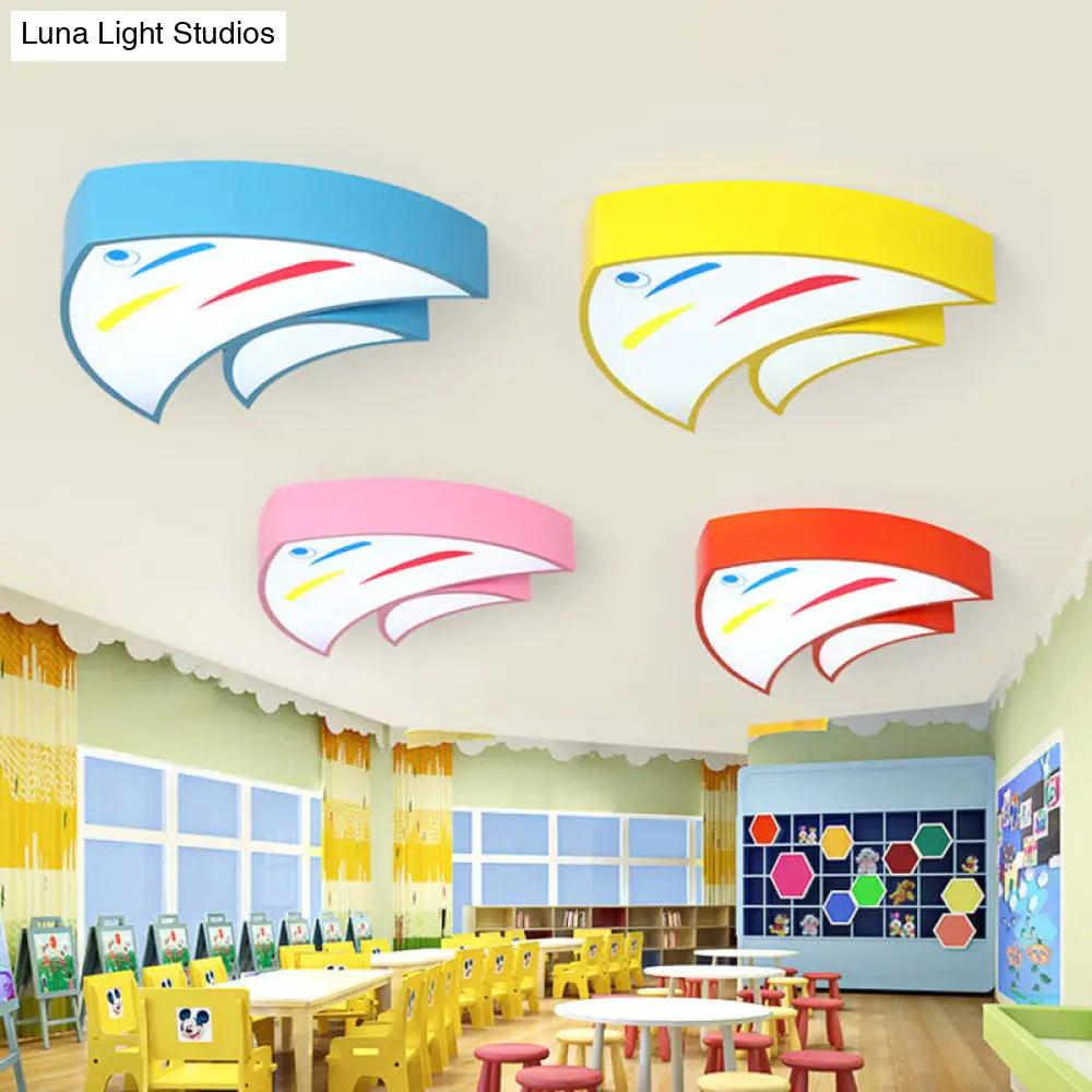 Tropical Fish Led Flush Mount Lighting For Kids Kindergarten: A Bright And Fun Addition!