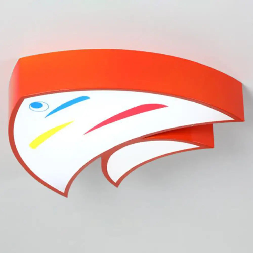 Tropical Fish Led Flush Mount Lighting For Kids’ Kindergarten: A Bright And Fun Addition! Red /