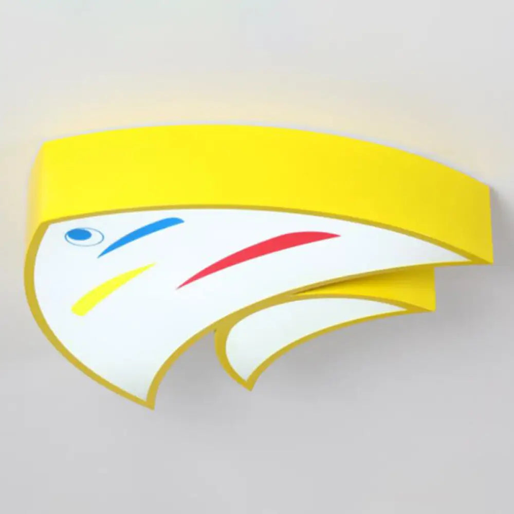 Tropical Fish Led Flush Mount Lighting For Kids’ Kindergarten: A Bright And Fun Addition! Yellow