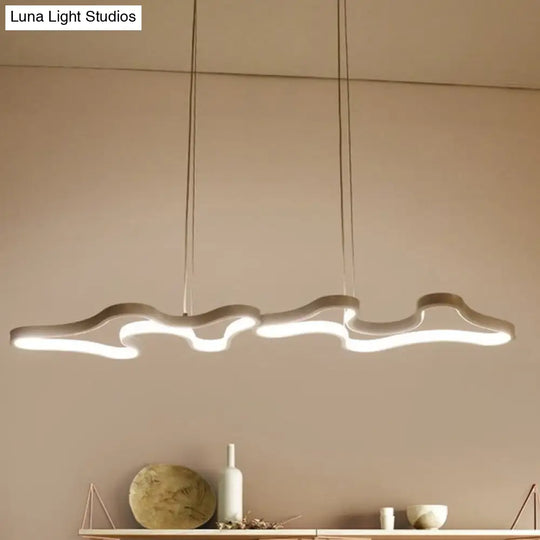 Contemporary Acrylic Led Pendant Lamp With Inner/Outer Glow - Warm/White Light White / Warm Inner