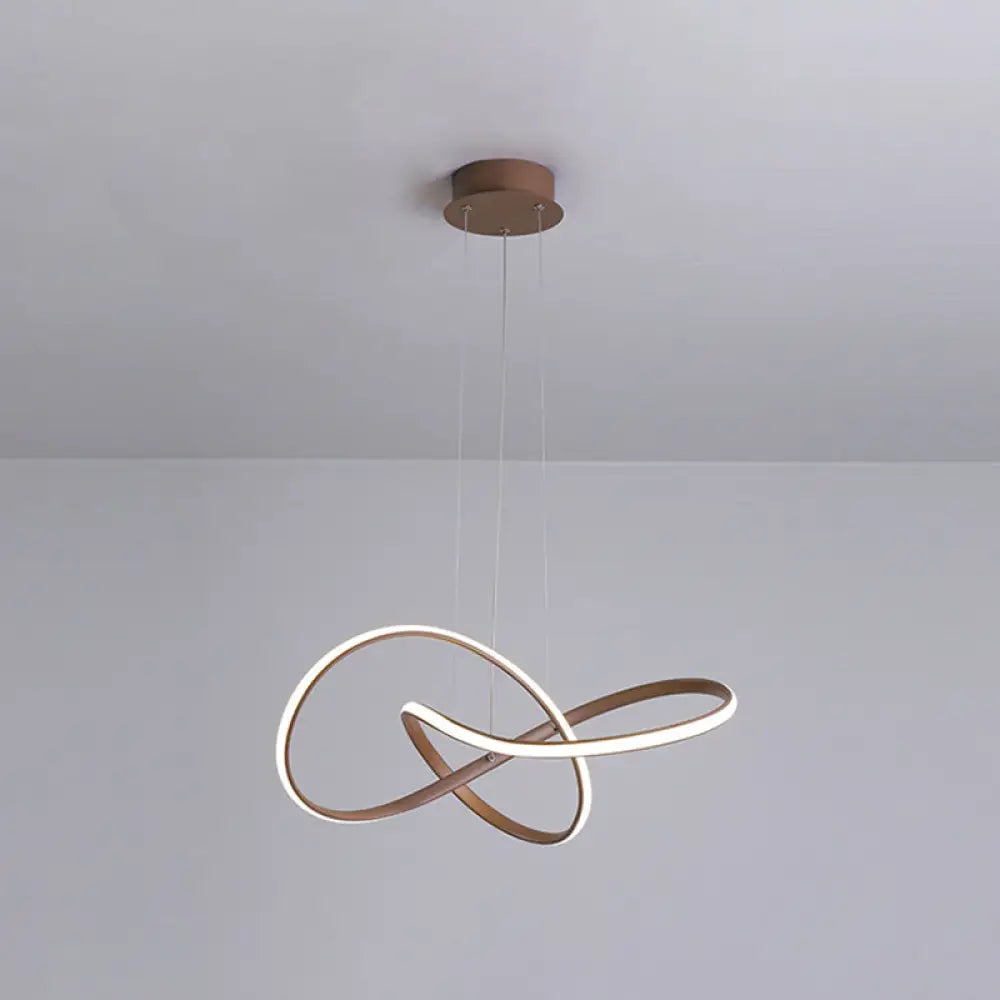 Twisted Metal Chandelier - Modern Simplicity For Living Room Lighting Coffee / 21 Remote Control