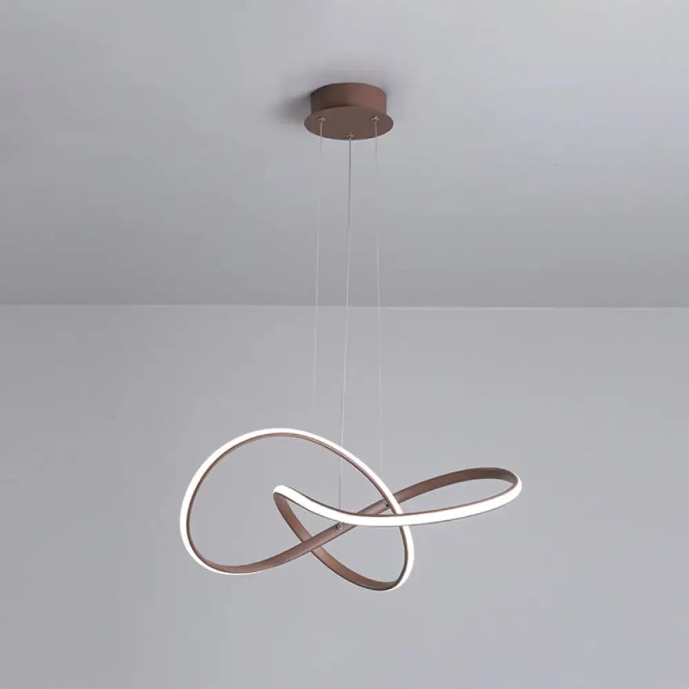 Twisted Metal Chandelier - Modern Simplicity For Living Room Lighting Coffee / 21 Third Gear