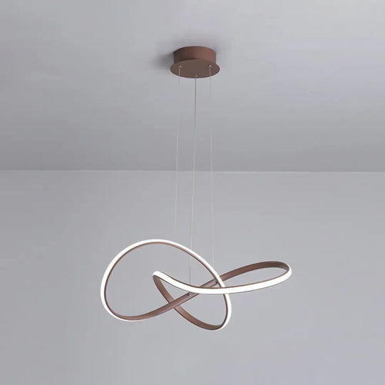 Twisted Metal Chandelier - Modern Simplicity For Living Room Lighting Coffee / 21 Third Gear