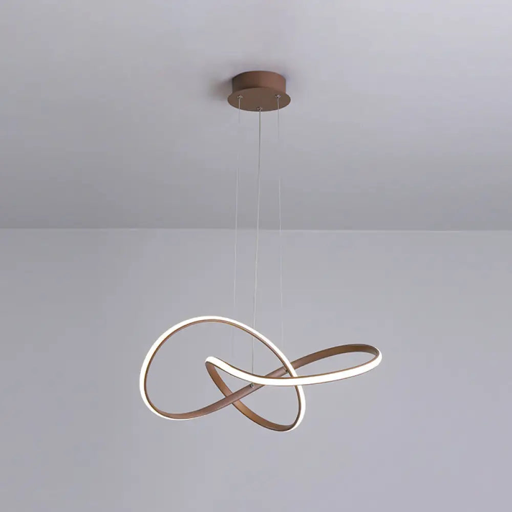 Twisted Metal Chandelier - Modern Simplicity For Living Room Lighting Coffee / 21 Warm