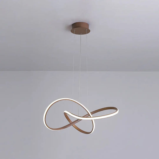 Twisted Metal Chandelier - Modern Simplicity For Living Room Lighting Coffee / 21 Warm