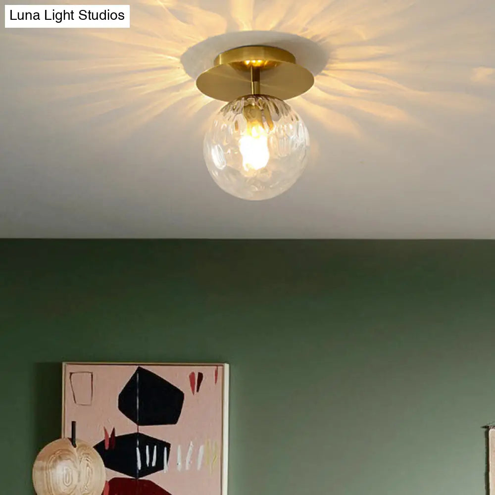 Ultra - Contemporary Prismatic Glass Flush Mount Ceiling Light For Hallway