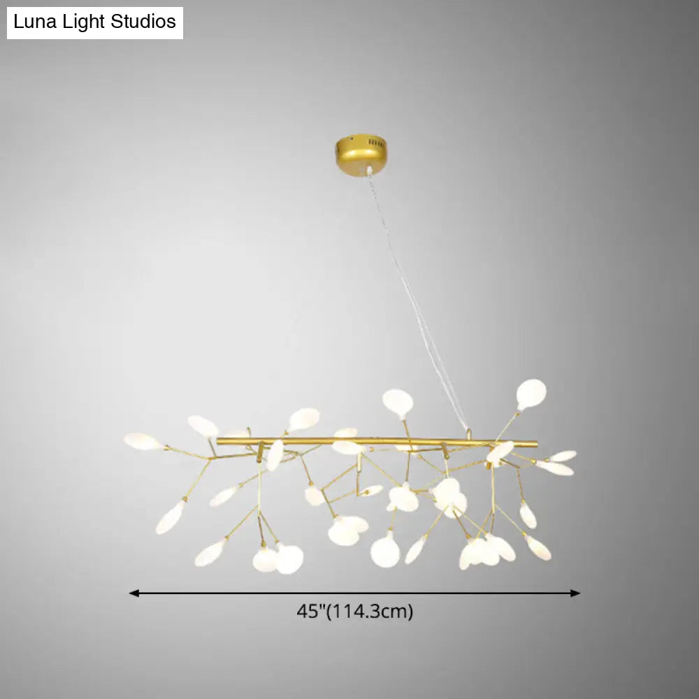 Ultra-Modern Linear Firefly Pendant Lighting: Acrylic Billiard Light For Living Room