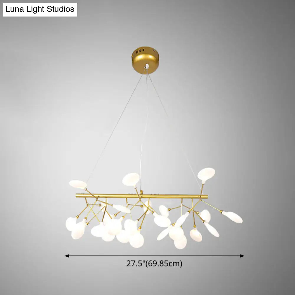 Ultra-Modern Linear Firefly Pendant Lighting: Acrylic Billiard Light For Living Room