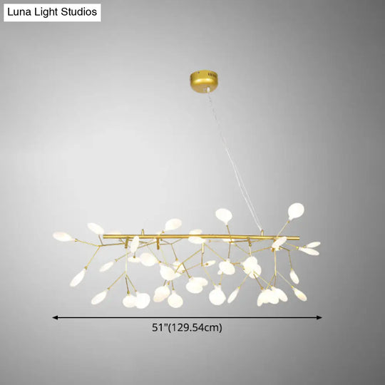 Ultra-Modern Linear Firefly Pendant Lighting: Acrylic Billiard Light For Living Room