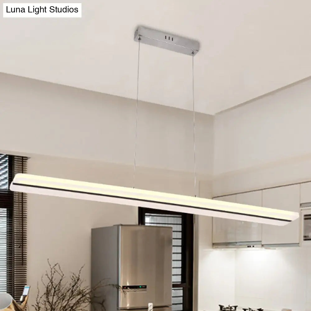 Ultra Thin Acrylic Drop Pendant Led Ceiling Lamp - 39/47 Wide Warm/White Light White / 39 Warm